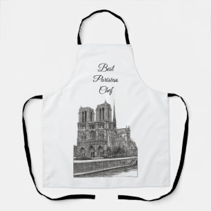 Elegant Notre Dame Best Parisian Chef Apron