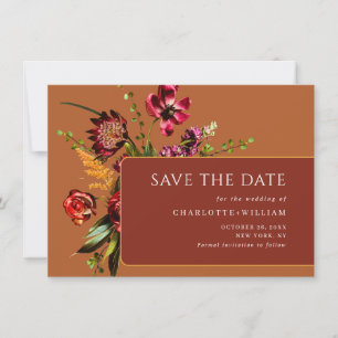 Elegant Nouveau Garden Flowers Wedding Save The Date