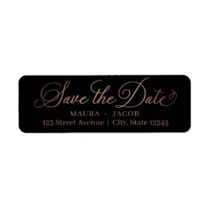 Elegant Nuptial Save The Date Address Label