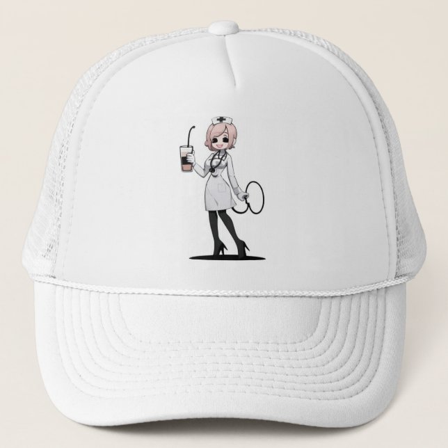 Elegant Nurse Coffee Cap (Front)