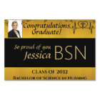 Elegant NURSE Graduation BSN Black Gold Photo Yard