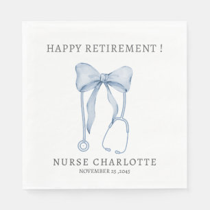 Elegant Nurse or Doctor  Retirement Party  Napkin