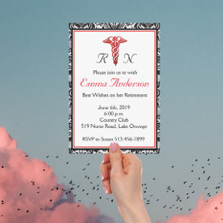 Elegant Nurse Retirement Party Invitation