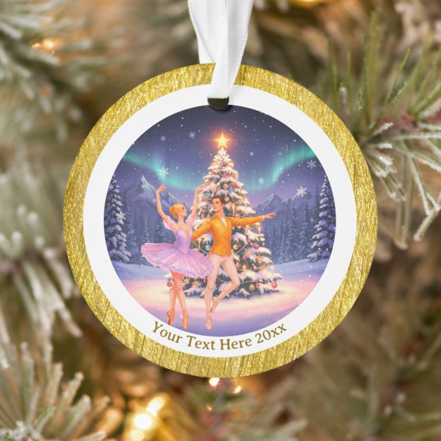 Elegant Nutcracker Ballet Christmas Ballerina Gift Ornament (Tree)