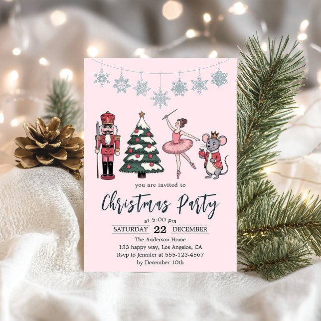 Elegant Nutcracker Ballet Christmas Party  Invitation (Creator Uploaded)