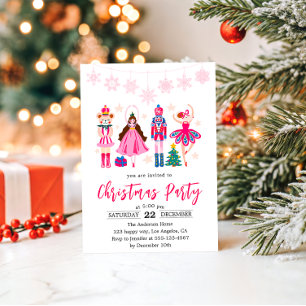 Elegant Nutcracker Ballet Christmas Party  Invitation