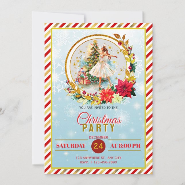 Elegant Nutcracker Christmas Holiday Party (Front)