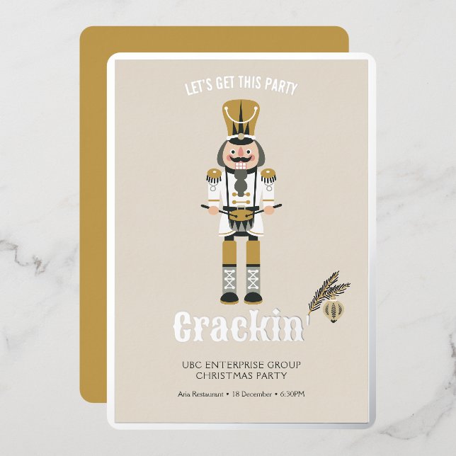 Elegant Nutcracker Christmas Holiday Party Festive (Front/Back)