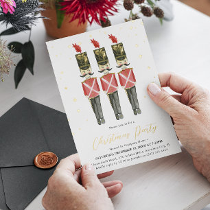 Elegant Nutcracker Christmas Holiday Party Gold