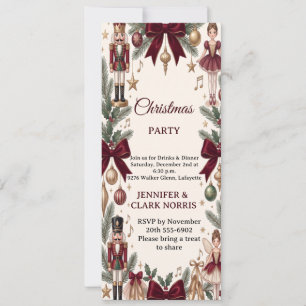 Elegant Nutcracker Christmas Holiday Party Holiday Invitation