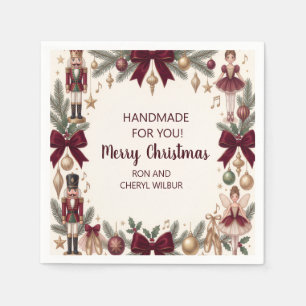 Elegant Nutcracker Christmas Holiday Party Napkins