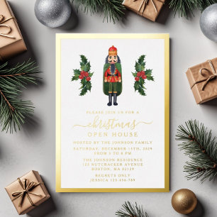 Elegant Nutcracker Christmas Open House Gold 