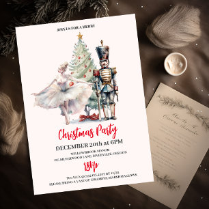 Elegant Nutcracker Christmas Party Invitation