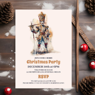 Elegant Nutcracker Christmas Party Invitation