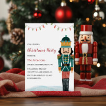 Elegant Nutcracker Christmas Party Invitation     