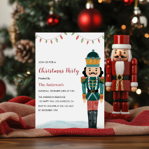 Elegant Nutcracker Christmas Party Invitation     