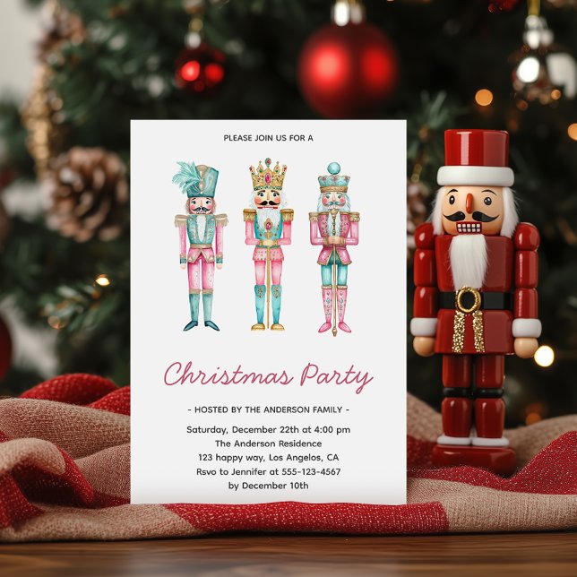 Elegant Nutcracker Christmas Party Invitation (Creator Uploaded)