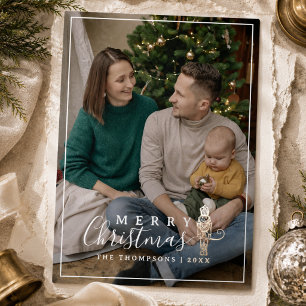 Elegant Nutcracker Family Photo Christmas Foil Holiday Card