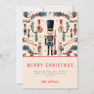 Elegant Nutcracker Modern Christmas Holiday Card