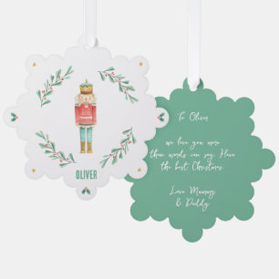Elegant nutcracker traditional cute Christmas Tree Decoration Card