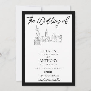 Elegant NYC Skyline Wedding Invitation