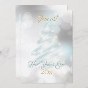 Elegant NYE  Bokeh Company Holiday Card