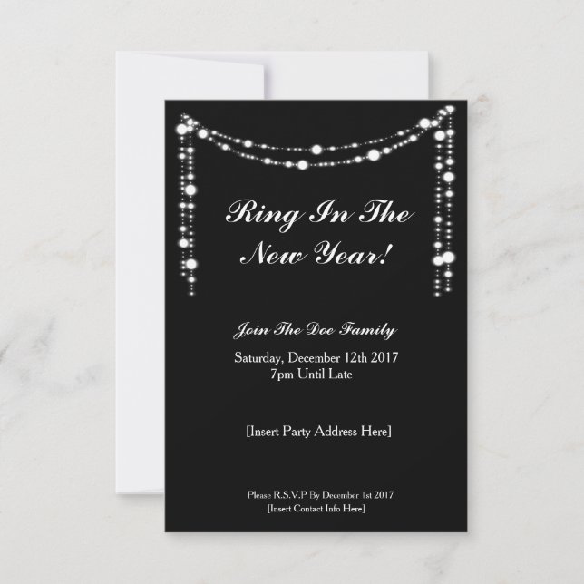 Elegant NYE Party Invite (Front)