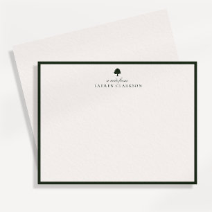 Elegant Oak Stationery Note Card