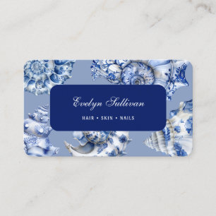 Elegant ocean seashells business card