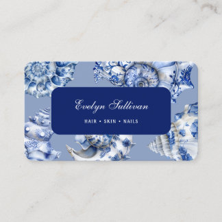 Elegant ocean seashells business card