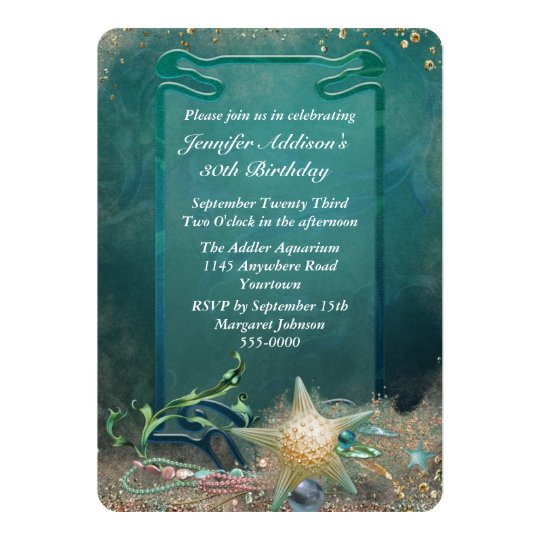 Elegant Ocean Theme Birthday Card