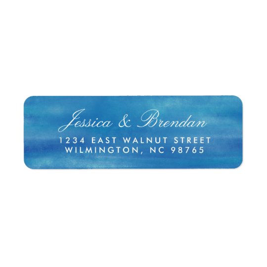 Elegant Ocean Watercolor Return Address Labels