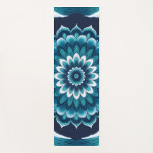 Elegant Ocean Wave Mandala Yoga Mat