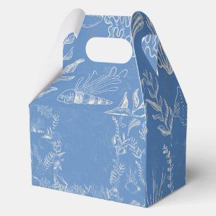 Elegant oceane blue toile favour box