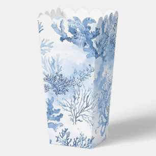 Elegant oceane blue toile favour box