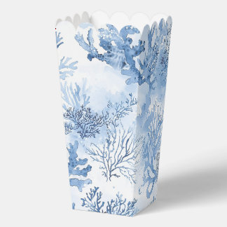 Elegant oceane blue toile favour box