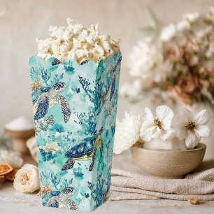 Elegant oceane blue toile favour box