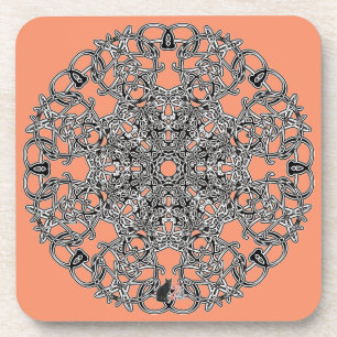 Elegant Octa Glyph Dusk Coaster