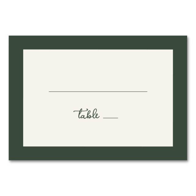 Elegant Off-White Minimalist Lines Table Number (Front)