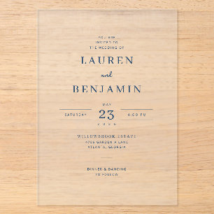 Elegant Off-White Minimalist Wedding Invitation