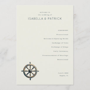 Elegant Off-White Nautical Wheel Programme