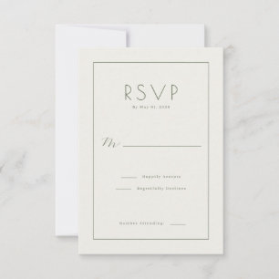 Elegant Off-White RSVP Card