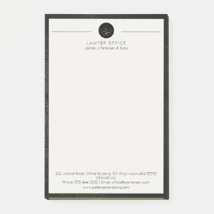 Elegant office legal scales of justice custom post-it notes