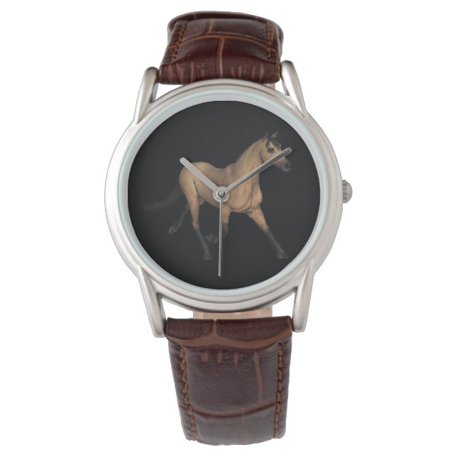 Elegant oil painting horse watch (Front)
