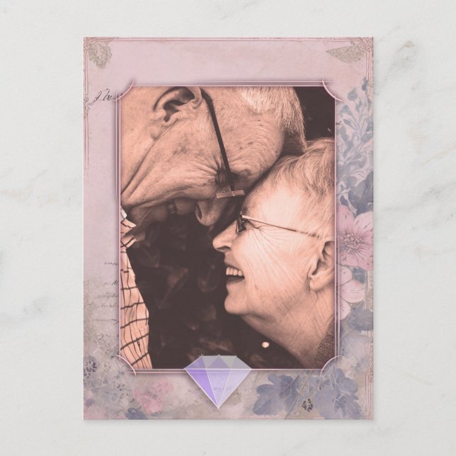 Elegant Old Fashioned Save the Date Photo Postcard (Front)