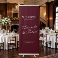 Elegant Old Money Burgundy Wedding Welcome