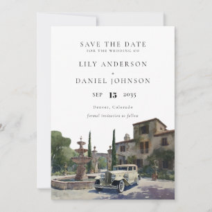 Elegant Old Money Country Estate Wedding Save The Date