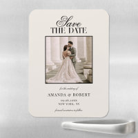 Elegant Old Money Photo Wedding Save the Date