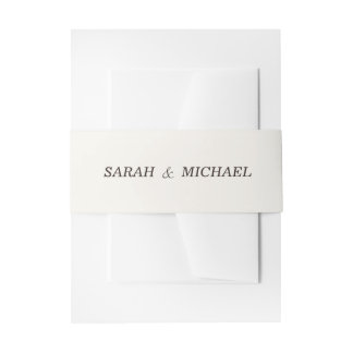 Elegant Old Money Wedding Invitation Belly Band