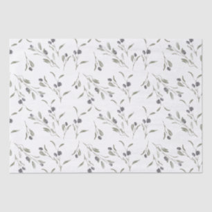 Elegant Olive Branch Tissue Paper